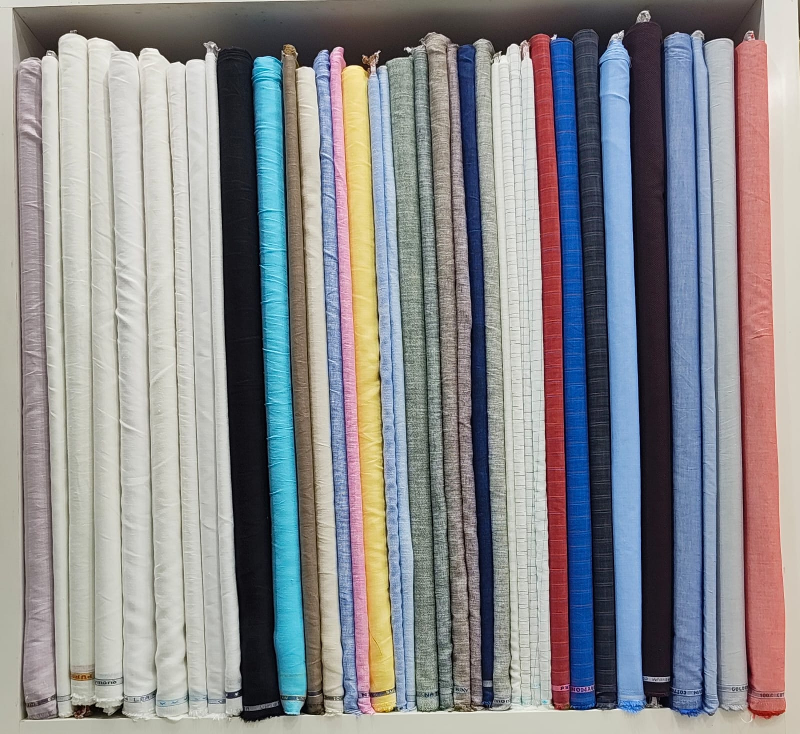 Shirting fabric rolls in Collection 02