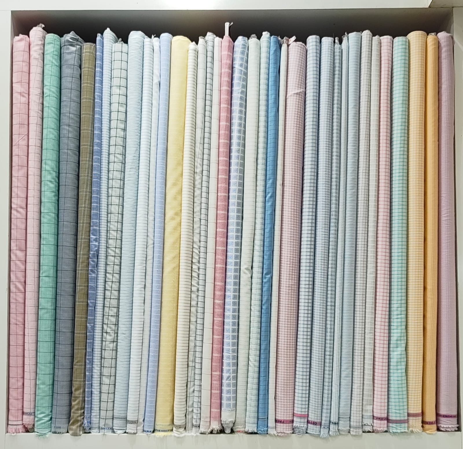 Shirting fabric rolls in Collection 03