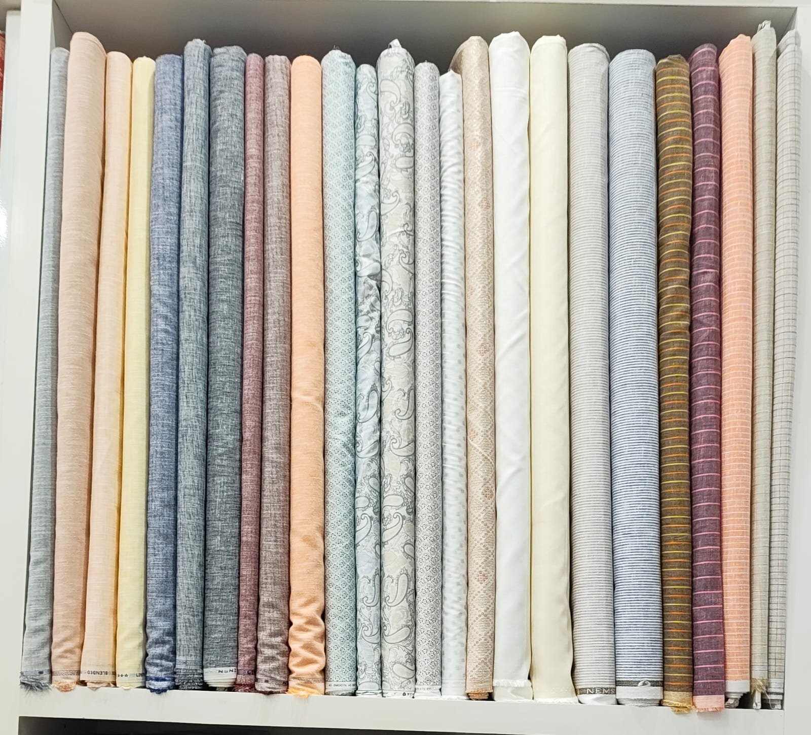 Shirting fabric rolls in Collection 04