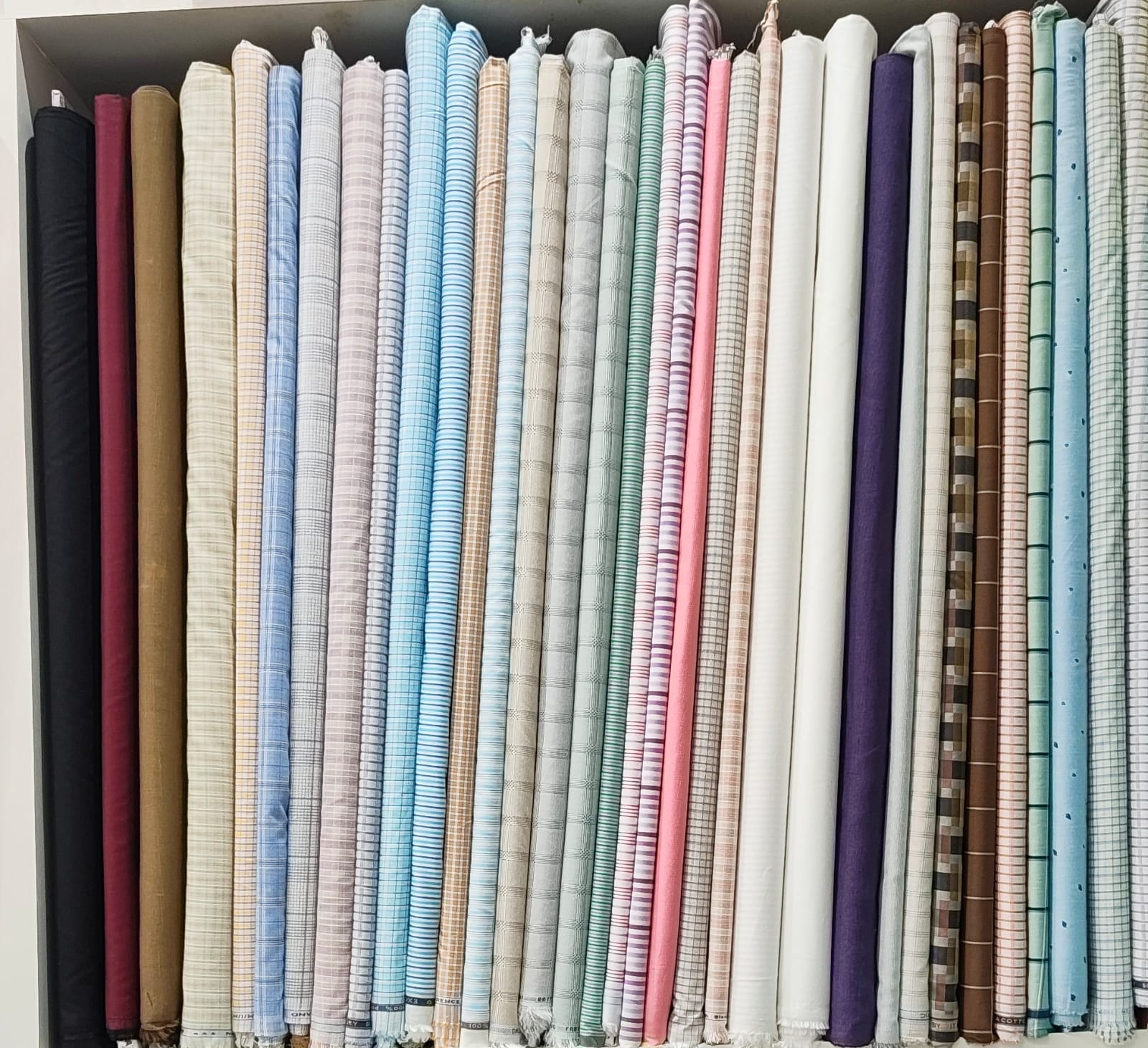 Shirting fabric rolls in Collection 09